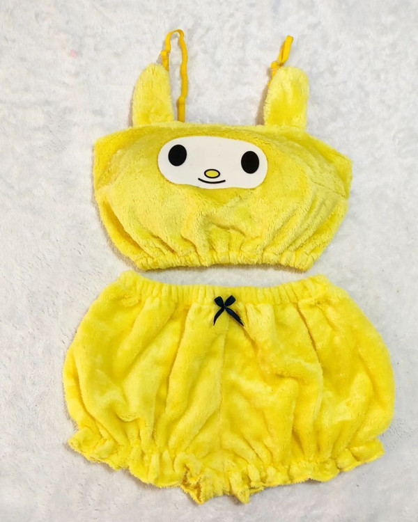 ست شورت و سوتین زنانه پددار حولهای تدی