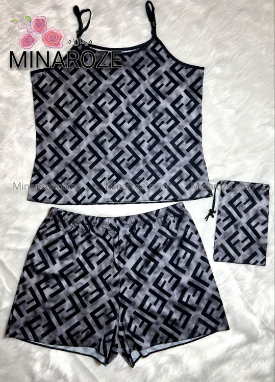 تاپ شورت ساتن زنانه