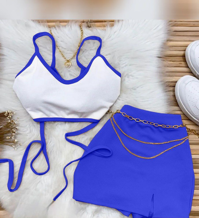 ست کراپ دامن راحتی زنانه