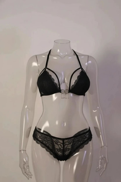 ست شورت و سوتین زنانه مرواریدی جلوبازشو