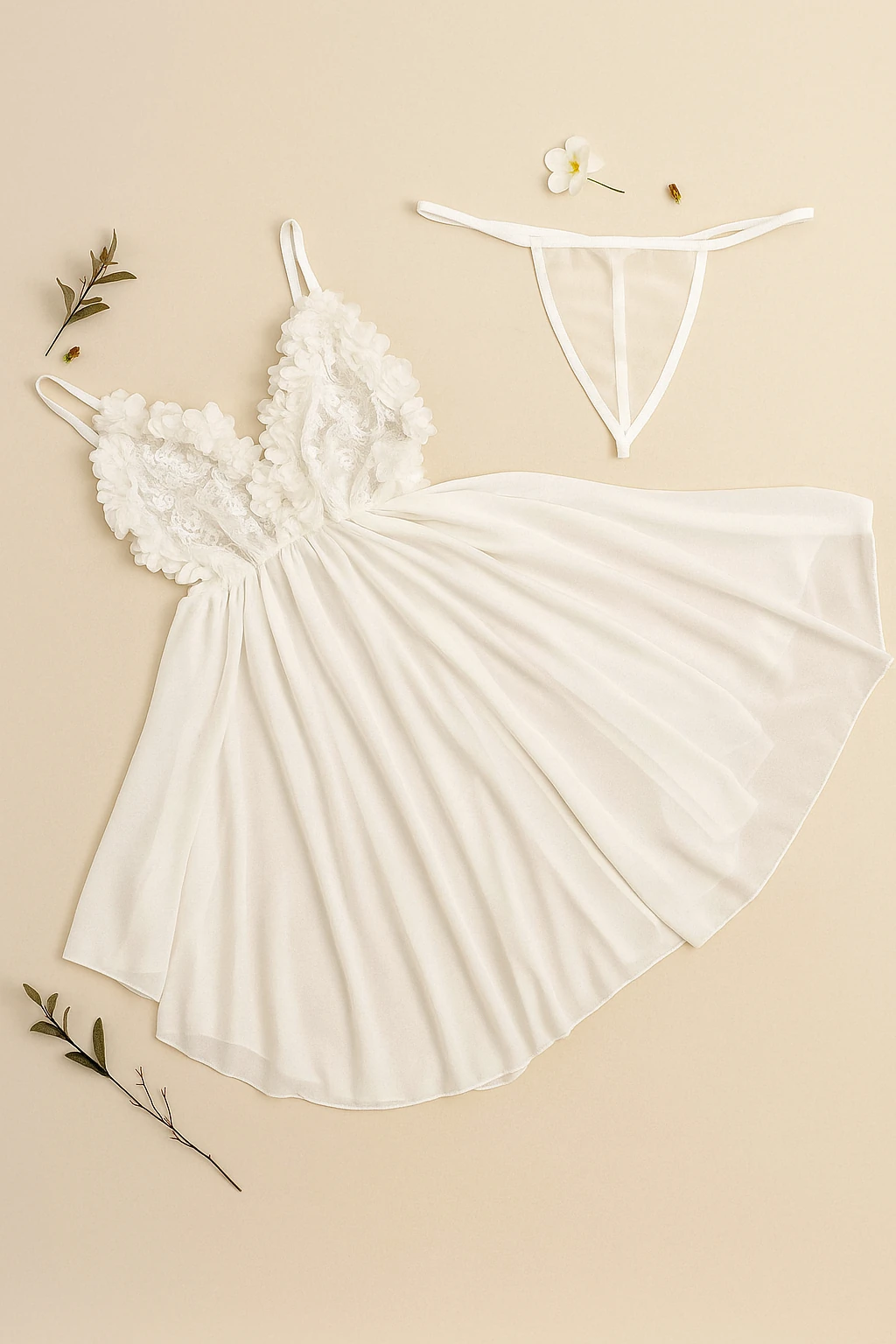 لباس خواب شکوفه ای کوتاه زنانه