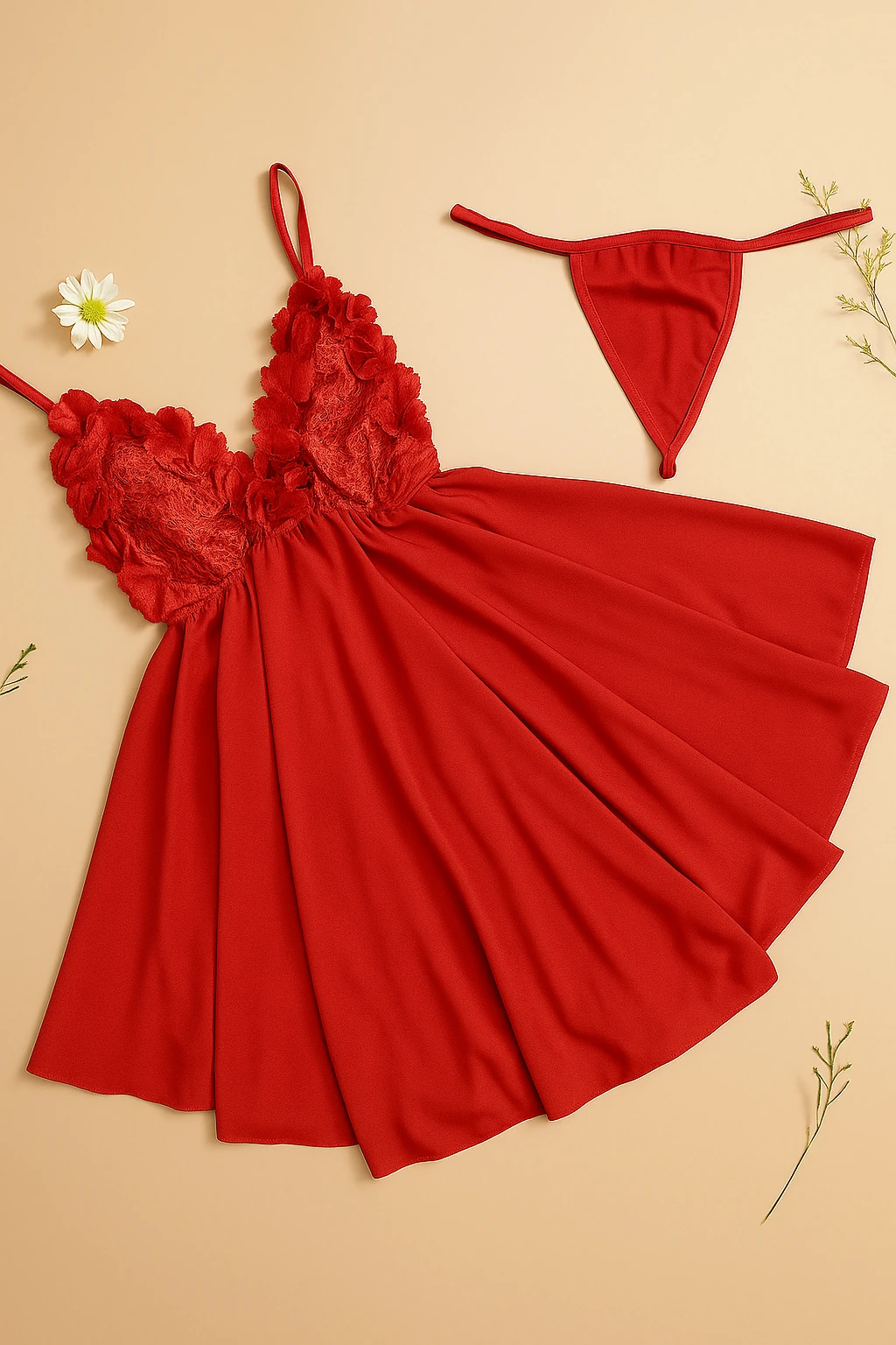 لباس خواب شکوفه ای کوتاه زنانه