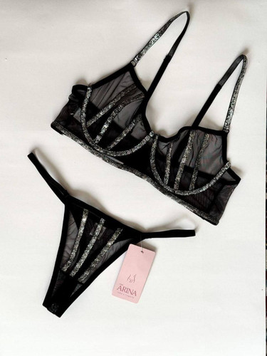 ست شورت و سوتین فنردار زنانه